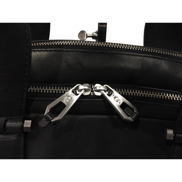UGG BRANFORD LEATHER BRIEFCASE / LAPTOP TRANSPORTER -BLACK -NWOT - Picture 6 of 12